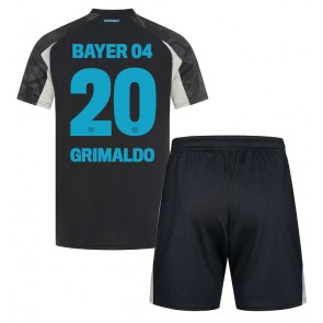 Billiga Bayer Leverkusen Alejandro Grimaldo #20 Tredjeställ Barn 2024-25 Kortärmad (+ Korta byxor)